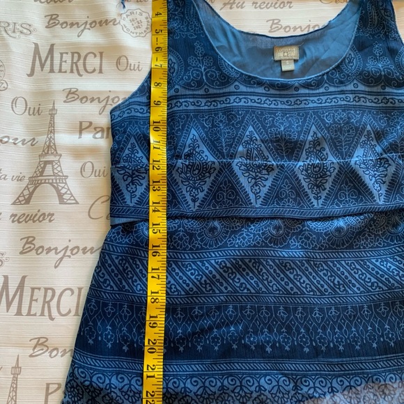 Converse One Star Boho Semi Sheer Tank Top Blue Tied Straps Lined Size Small - Picture 3 of 8